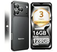 Blackview Wave 7C Sim-free & Unlocked Mobile Phones, 3-Year Warranty, 32MP Camera, Android 16 Smartphone, 6.56” Display, 5000mAh Battery, Dual SIM, IP54 Water Resistance, 128GB Storage, Black
