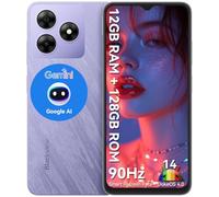 Blackview WAVE 8 Unlocked Mobile Phones, 12GB+128GB/2TB, Octa-Core 4G Android 14 Smart Phone, 13MP+8MP AI Camera 5000mAh/10W, Dual SIM Smartphone, 6.56" HD+, GPS/OTG, Fingerprint/Face ID, Purple