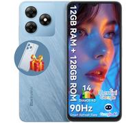 Blackview WAVE 8 Unlocked Mobile Phones, 12GB+128GB/2TB, Octa-Core 4G Android 14 Smart Phone, 13MP+8MP AI Camera 5000mAh/10W, Dual SIM Smartphone, 6.56" HD+, GPS/OTG, Fingerprint/Face ID, Blue