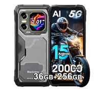 Blackview XPLORE 1 AI 5G Rugged Smartphone,2,01" Rear Screen,36GB+256GB/2TB,20000mAh Android 15 Sim-free Mobile Phones,6.78''FHD+120Hz,64MP+50MP Camera,170LM Dual LED Flashlights,NFC/OTG