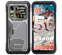 Blackview Xplore 1 Unlocked Rugged Smartphone 5G Rugged Phone 20000mAh Battery 36GB+256GB, Android 15, 6.78" 2.4K 120Hz Display, 64MP+50MP Camera IP69K Waterproof Dual SIM NFC/OTG