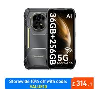 Blackview XPLORE 2 AI 5G Rugged Smartphone 36GB+256GB Android 15 20000mAh NFC [EEK: F]