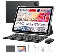 Blackview Zeno 10 Tablet, 11-inch FHD 1920x1200, 5G, Android 15, Gemini AI, Unisoc T8200, 24GB RAM+128GB ROM, 8800mAh, PC Mode, Widevine L1, Face ID, 16MP+13MP, GPS, OTG, Gaming Tablet with Keyboard a