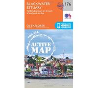 Blackwater Estuary Map | Weatherproof | Maldon, Burnham-on-Crouch & Southend-on-Sea | Ordnance Survey | OS Explorer Active Map 176 | England | Walks | Hiking | Maps | Adventure