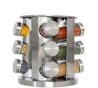 Blackwell Spice Rack / Spice Carousel - Includes 12 Spice Jars - Stainless Steel