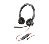 Blackwire 3320 USB-C (Poly) - Wired, Dual-Ear (Stereo) Headset with Boom Mic - USB-C to connect to your PC and/or Mac - Works with Teams, Zoom, & more