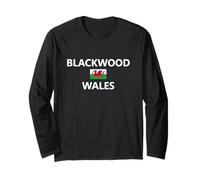 Blackwood Wales Welsh Flag City Long Sleeve T-Shirt