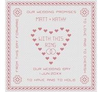 Blackwork Wedding Square Sampler Embroidery Kit