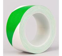 BlackYellow Warning Ta Reflective PVC Hazard Ta 48mm x 3 MultiColor (WhiteGreen) Safe Warning for Construct Roadwork and Hazardous Areas
