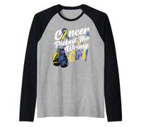 Bladder Cancer Picked The Wrong Girl Awareness Support Squad Raglan Baseball Tee
