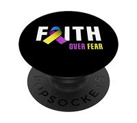 Bladder Cancer Warrior Faith God Bladder Cancer Awareness PopSockets Swappable PopGrip