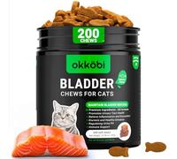 Bladder Chews for Cats UTI - Cat Urinary Tract Support with Cranberry & D-Mannose - Soft Bites for Feline Bladder & Kidney Health Prevention, Salmon - 200 Count