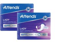 Bladder Weakness Pads Attends Soft Maxi Lady Night Female Pad 2 Packs of 30 Pads
