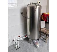 Bladderless 304 Stainless Steel Well Pressure Tank, 1.4mm Thick, 15/25/40/50/65/80 Gallon, Water Pump Tank for Home, Farm, Garden Irrigation, Booster System(250L/66Gal(135x50cm/53x20in))