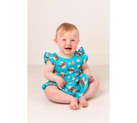 Blade and Rose Girl's Bonnie Highland Cow Summer Dress in Light Blue | Size: 2-3 Years Blade and Rose Light Blue 2-3 Years