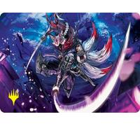 Blade-Blizzard Kitsune Art Card (#47) (Gold Signature) | Kamigawa: Neon Dynasty