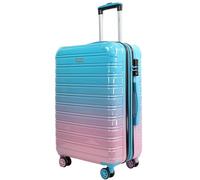 Blade Expandable Hand Luggage - Hard Shell Trolley - Lightweight Travel Suitcase Made of ABS+PC With TSA Lock - 4 Spinner Wheels - Rolling Case (Blue-Pink-XL)