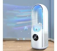 Blade-Free Silent Air Conditioner, Rechargeable Portable Air Conditioning, 6 Speed Mini Air Cooler, Evaporative Air Humidifier Cooling Fan For Home Office Camping (W)