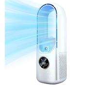 Blade-Free Silent Portable Air Conditioner, Evaporative Mini Air Conditioner with 6 Modes & 1-6H Timer & 7 Colors Night Light, Room Coolers for Bedroom, Camping and Office (White-1pc)