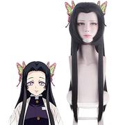 Blade Of Demon Slayer Kochou Kanae Cosplay Wig Long Straight Black Synthetic Hair For Women Halloween Concert Role Play Wigs Pl-563
