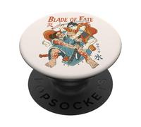 Blade of Fate Samurai Vintage Japanese Ukiyo-e Battle Art PopSockets Adhesive PopGrip