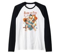 Blade of Fate Samurai Vintage Japanese Ukiyo-e Battle Art Raglan Baseball Tee