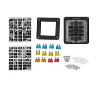 Blade Panel, Blade Block 6 Way Box Holder Waterproof Protection with LED Warning Indicator for Car Marine Boat RV auto