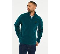 'Blade' Quarter Zip Fleece Sweatshirt Threadbare Teal M