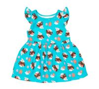 Blade & Rose | Bonnie Highland Cow Summer Dress | Unisex Clothing for Babies & Toddlers 6-12 Months | Blue