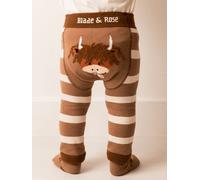 Blade & Rose Neutral Highland Cow Leggings - 3-4 Years