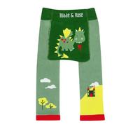 Blade & Rose | Teddy The Dragon Leggings | Unisex Clothing for Babies & Toddlers 6-12 Months | Green/Red