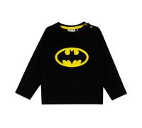 Blade & Rose x Batman™ Get Ready Long-Sleeved Top - Official Licensed DC Kids Top, Bat-Signal Design, Black/Grey/Yellow, Soft Brushed Cotton, Sizes 0-6 Months to 5-6 Years