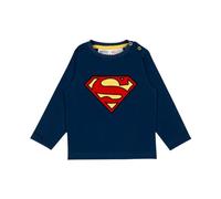 Blade & Rose x Superman™ Saves the Day Long-Sleeved Top - Official Licensed DC Kids Top, Blue/Red/Yellow, Soft Brushed Cotton, Sizes 0-6 Months to 5-6 Years