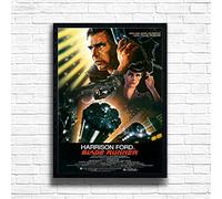 Blade Runner, 80s Movie Print Vintage Nostalgic Film Poster, A4 and A3 Size Frame Options,Great Home, Pub, Café, Bar Decoration Wall Art Print, House gift for movie lovers (A3 Framed (Black))