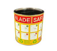 Blade Safe 100% Recyclable Sharps Knife Blade Safe Disposable Bin - 1L Capacity - Steel Bits