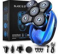 Blade & Stone® Head Shaver for Men HS505-BB | Diamond-S-Blade® | MIMO Net Technology for Superior Skin Comfort | 8500 RPM Durable Motor, USB-C Rechargeable - Big Blue