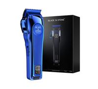Blade & Stone™ Professional Barber Hair Clippers for Men PC801 Clipper | Diamond-S™ Blade | Micro-Gap Tech | Professional 7200 RPM Digital Brushless Motor, All-Metal, Cordless Clippers - Big Blue