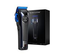 Blade & Stone™ Professional Barber Hair Clippers for Men PC801 Clipper | Diamond-S™ Blade | Micro-Gap Tech | Professional 7200 RPM Digital Motor, All-Metal, Cordless Clippers - Dark Night