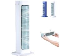 Bladeless Air Conditioner Fan Quiet Mini Split AC Unit Wall Mounted No Drilling 3 Speed Personal Cooling Fan with Remote Control for Baby Pets Sleep (White,Plug-in)
