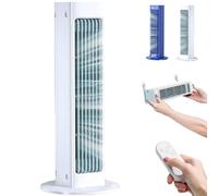 Bladeless Air Conditioner Fan Quiet Mini Split AC Unit Wall Mounted No Drilling 3 Speed Personal Cooling Fan with Remote Control for Baby Pets Sleep (White,Rechargeable)