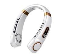 Bladeless Fan 360° Surround Full-range Wind Lazy Silent Fan Type Conditioner For Sport Rechargeable C battery handheld Wearable rechargeable belt, Women fan usb necklace Charging Camping win