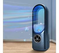 Bladeless Fan Silent Air cooler, Cooling Fan,Blade-Free Silent Evaporative Air Cooler, 6 Speed Adjustment, Touch Control, Humidification, 6H Timer, Ideal for Office, Living Room, Bedroom (Blue)