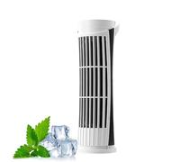 Bladeless Fan with Powerful Airflow, Portable Standing Fan that Blows Cold Air for Home, Electric Standing Air Circulator With LED Lights, USB Powered Safe Design for Bedroom, Home, Office (White)