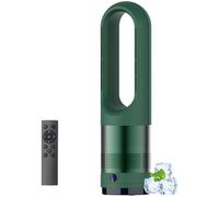 Bladeless Oscillating Tower Fan with Remote Control, 8 Speeds, Timer, LED Display, Air Purification for Indoor Office Cooling and Air Circulation