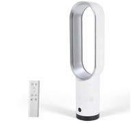 Bladeless Tower Fan, 69CM Silent Tower Fan with Remote Control, 8 Wind Speeds, 90° Horizontal Rotation, 20° Vertical Rotation, LED Display, 9h Timer, Quiet Desk Cooling Standing Floor Fans (Silver)
