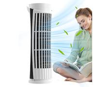 Bladeless Tower Fan | Air Blower USB Rechargeable - Bladeless Quiet Tower Fan with LED Light for Bedroom RV Desk Studio Indoor Garage Car Kitchen