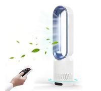 Bladeless Tower Fan for Bedroom-8 Speed-LED Display, Silent Portable Standing Air Circulator with Remote Control,Timer,Modern 90° Oscillating Cooling Fan for Bedroom Home Office,14.5 * 58CM (Blue)