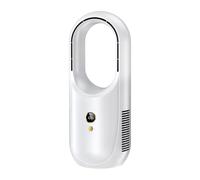 Bladeless Tower Fan - USB Quiet Oscillating Desk Fan, 6 Speeds, 2000mAh Rechargeable, Compact 13x30cm, Safe for Home Bedroom Office Dorm Kitchen (White)