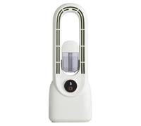 Bladeless Tower Fan with Air Purifier, 2 in1 Tower Fans with Remote Control, 90° Oscillating Fans for Indoors, Quiet Cooling Fan,Portable Desk Table Fan for Room (White, Spray)