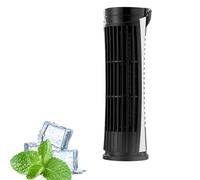 Bladeless Tower Fan with Powerful Airflow, Standing Fan that Blows Cold Air for Home, Cooling Quiet Fans, Adjustable Fans Speeds, for Bedroom, Home, Office (Black)